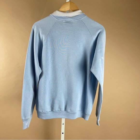 Vintage Morning Sun Large 1990's Sweatshirt Collared Flowers Made in USA - Picture 2 of 14